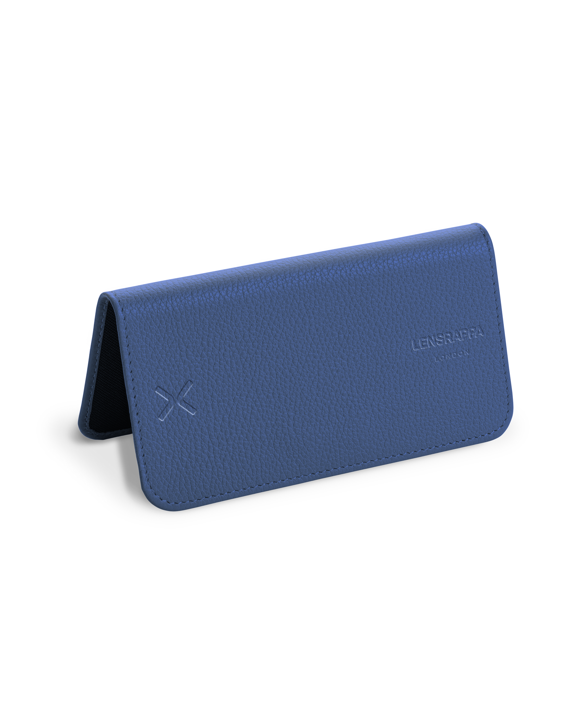 Lensrappa in navy blue at angle