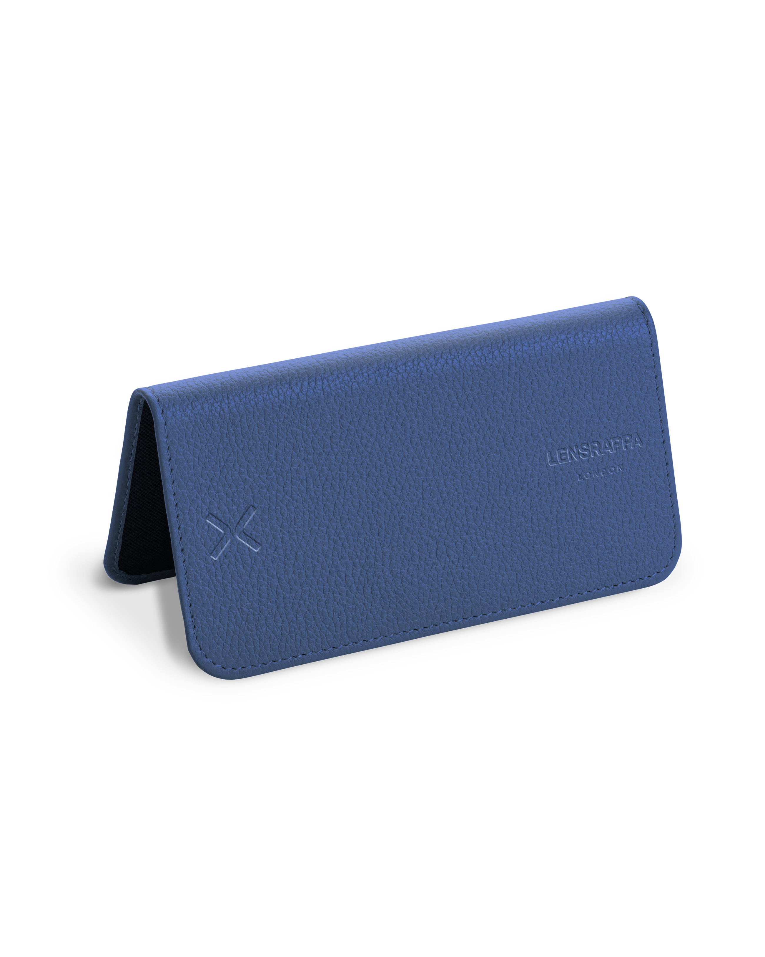 Lensrappa in navy blue at angle