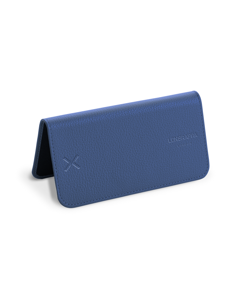 Lensrappa in navy blue at angle