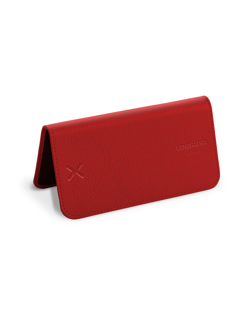 Lensrappa in Ruby Red leather