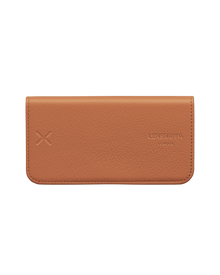 Lensrappa glasses case in tan leather